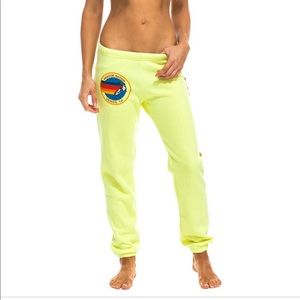 Aviator Nation Neon Yellow sweatpants